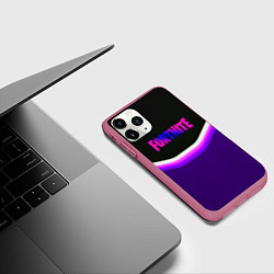 Чехол iPhone 11 Pro матовый Fortnite epic abstraction, цвет: 3D-малиновый — фото 2