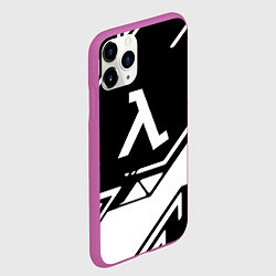 Чехол iPhone 11 Pro матовый Half life текстура геометрия, цвет: 3D-фиолетовый — фото 2