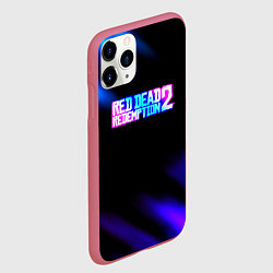 Чехол iPhone 11 Pro матовый Red dead redemption неоновые краски, цвет: 3D-малиновый — фото 2