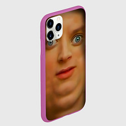 Чехол iPhone 11 Pro матовый Мем упоротый Фродо улыбается, цвет: 3D-фиолетовый — фото 2