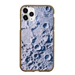 Чехол iPhone 11 Pro матовый Кратеры на Луне - star dust, цвет: 3D-коричневый