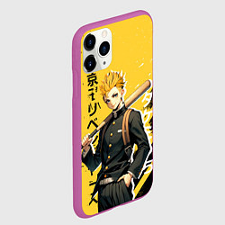 Чехол iPhone 11 Pro матовый Токийские Мстители - Такемичи Ханагаки, цвет: 3D-фиолетовый — фото 2