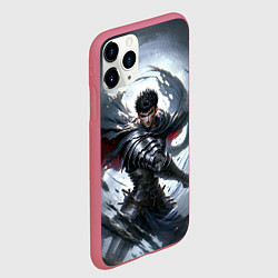 Чехол iPhone 11 Pro матовый Берсерк - нейросеть, цвет: 3D-малиновый — фото 2