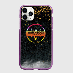 Чехол iPhone 11 Pro матовый Watch dogs легион текстура краски, цвет: 3D-фиолетовый