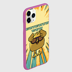 Чехол iPhone 11 Pro матовый Chicken gun shock, цвет: 3D-фиолетовый — фото 2