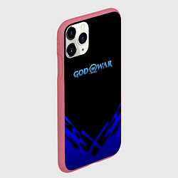 Чехол iPhone 11 Pro матовый God of War geometry steel, цвет: 3D-малиновый — фото 2