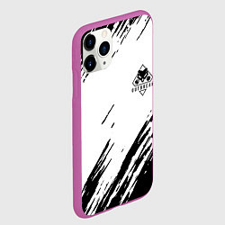 Чехол iPhone 11 Pro матовый Rainbow six текстура краски штрихи, цвет: 3D-фиолетовый — фото 2