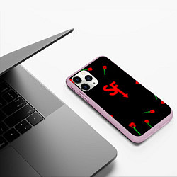 Чехол iPhone 11 Pro матовый Sally face rose steel, цвет: 3D-розовый — фото 2