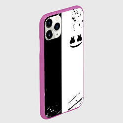 Чехол iPhone 11 Pro матовый Marshmello краски музыка, цвет: 3D-фиолетовый — фото 2