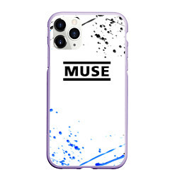 Чехол iPhone 11 Pro матовый MUSE рок стиль краски, цвет: 3D-светло-сиреневый