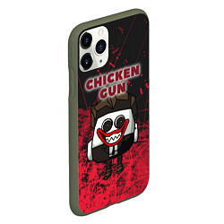 Чехол iPhone 11 Pro матовый Chicken gun clown, цвет: 3D-темно-зеленый — фото 2