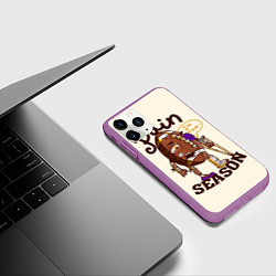 Чехол iPhone 11 Pro матовый Сезон боли, цвет: 3D-фиолетовый — фото 2