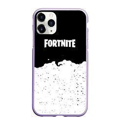 Чехол iPhone 11 Pro матовый Fortnite тёмная ночь, цвет: 3D-светло-сиреневый