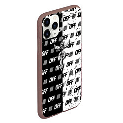 Чехол iPhone 11 Pro матовый Fullmetal Alchemis pattern off, цвет: 3D-коричневый — фото 2