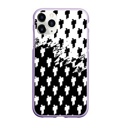 Чехол iPhone 11 Pro матовый Billie Eilish pattern black, цвет: 3D-светло-сиреневый