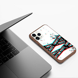 Чехол iPhone 11 Pro матовый Twenty one pilots glitch music, цвет: 3D-коричневый — фото 2