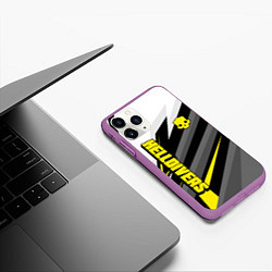 Чехол iPhone 11 Pro матовый Helldivers 2: Uniform Yellow x White, цвет: 3D-фиолетовый — фото 2