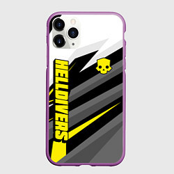 Чехол iPhone 11 Pro матовый Helldivers 2: Uniform Yellow x White