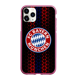 Чехол iPhone 11 Pro матовый Футбольный клуб Бавария, цвет: 3D-малиновый