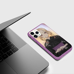 Чехол iPhone 11 Pro матовый Эта фарфоровая кукла Марин, цвет: 3D-фиолетовый — фото 2