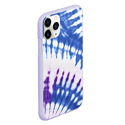 Чехол iPhone 11 Pro матовый Сине-фиолетовый узор тай дай, цвет: 3D-светло-сиреневый — фото 2