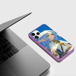 Чехол iPhone 11 Pro матовый Sousou no Frieren Фрирен sky, цвет: 3D-фиолетовый — фото 2