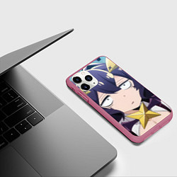 Чехол iPhone 11 Pro матовый Становясь волшебницей Утэна Хираги, цвет: 3D-малиновый — фото 2