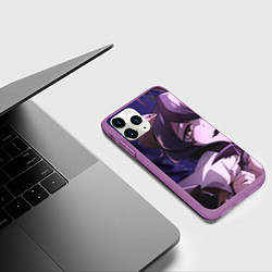 Чехол iPhone 11 Pro матовый Становясь волшебницей Утэна Хираги, цвет: 3D-фиолетовый — фото 2