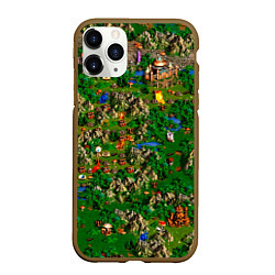 Чехол iPhone 11 Pro матовый Карта из Героев 3, цвет: 3D-коричневый