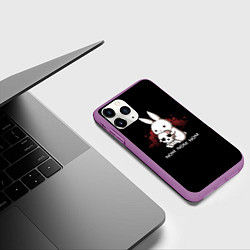 Чехол iPhone 11 Pro матовый Хищный кролик, цвет: 3D-фиолетовый — фото 2