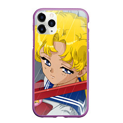 Чехол iPhone 11 Pro матовый Sailor Moon Усаги Цукино грустит, цвет: 3D-фиолетовый