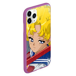 Чехол iPhone 11 Pro матовый Sailor Moon Усаги Цукино грустит, цвет: 3D-фиолетовый — фото 2