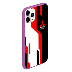 Чехол iPhone 11 Pro матовый Mitsubishi red uniform, цвет: 3D-фиолетовый — фото 2