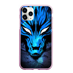 Чехол iPhone 11 Pro матовый Genshin Impact - Волк Севера, цвет: 3D-розовый