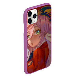 Чехол iPhone 11 Pro матовый Genshin Impact Янь Фэй cute, цвет: 3D-фиолетовый — фото 2