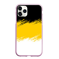 Чехол iPhone 11 Pro матовый Имперский флаг России штриховка