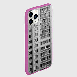 Чехол iPhone 11 Pro матовый Эстетика панельки, цвет: 3D-фиолетовый — фото 2