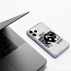 Чехол iPhone 11 Pro матовый Solo leveling street black, цвет: 3D-светло-сиреневый — фото 2