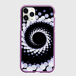 Чехол iPhone 11 Pro матовый Спираль из окружностей