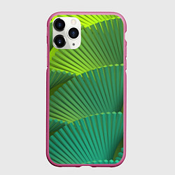Чехол iPhone 11 Pro матовый Объемные веерные столбики