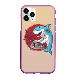 Чехол iPhone 11 Pro матовый Sushi shark