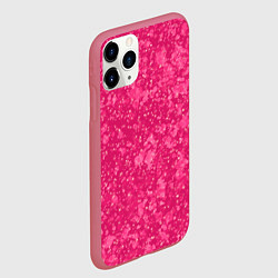 Чехол iPhone 11 Pro матовый Яркий розовый абстракция, цвет: 3D-малиновый — фото 2