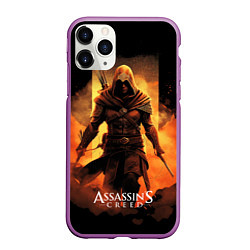 Чехол iPhone 11 Pro матовый Assassins creed пустыня на фоне