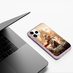 Чехол iPhone 11 Pro матовый Assassins creed старинный город, цвет: 3D-розовый — фото 2