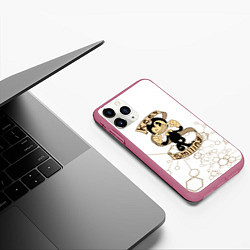 Чехол iPhone 11 Pro матовый Bendy and the Ink Machine dagames, цвет: 3D-малиновый — фото 2