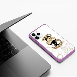 Чехол iPhone 11 Pro матовый Bendy and the Ink Machine dagames, цвет: 3D-фиолетовый — фото 2