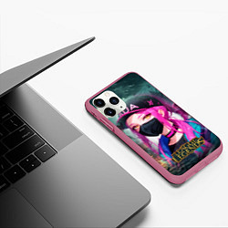 Чехол iPhone 11 Pro матовый League Of Legends Akali Kda, цвет: 3D-малиновый — фото 2