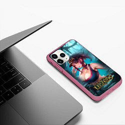 Чехол iPhone 11 Pro матовый League Of Legends Akali Kda, цвет: 3D-малиновый — фото 2