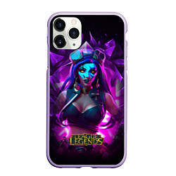 Чехол iPhone 11 Pro матовый League Of Legends Akali Kda, цвет: 3D-светло-сиреневый