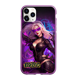 Чехол iPhone 11 Pro матовый League of Legends Kaisa Kda style, цвет: 3D-фиолетовый